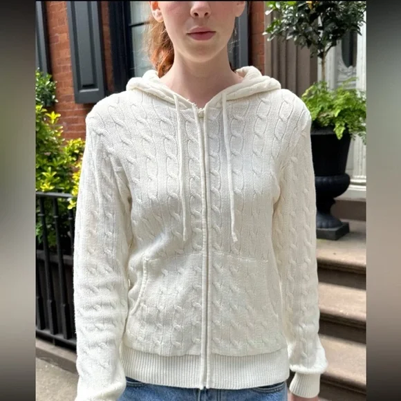 Brandy Melville Sweaters Brandy Melville Cream Ayla Cable Knit